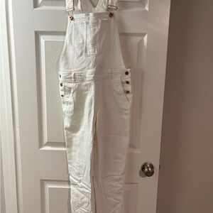 H&M Women's Cream Denim Overalls
